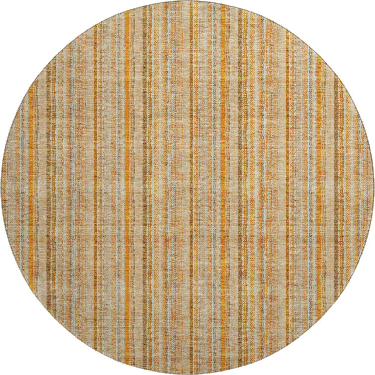 Premium Machine Washable Prisco Peach Rug