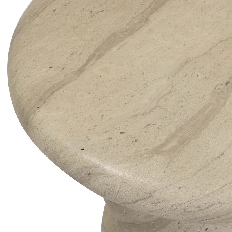 Table d'appoint Hyre Faux Travertine