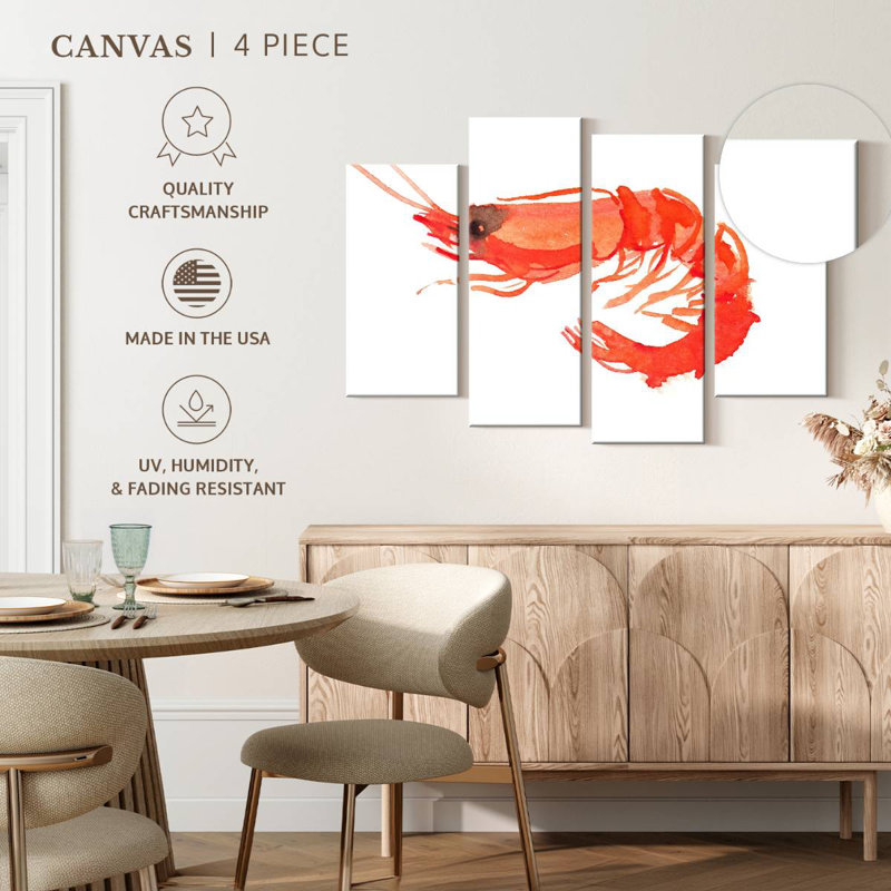 Brampt Orange Shrimp, 22" H x 36" W