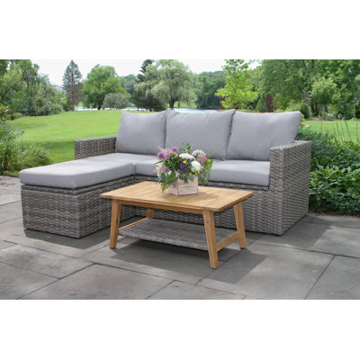 Ensemble de conversation modulaire avec coussins 4 pièces Genesis