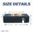 52 Inch Outdoor Concrete Propane Gas Rectangle Fire Pit Table In Dark Gray Color-790780974