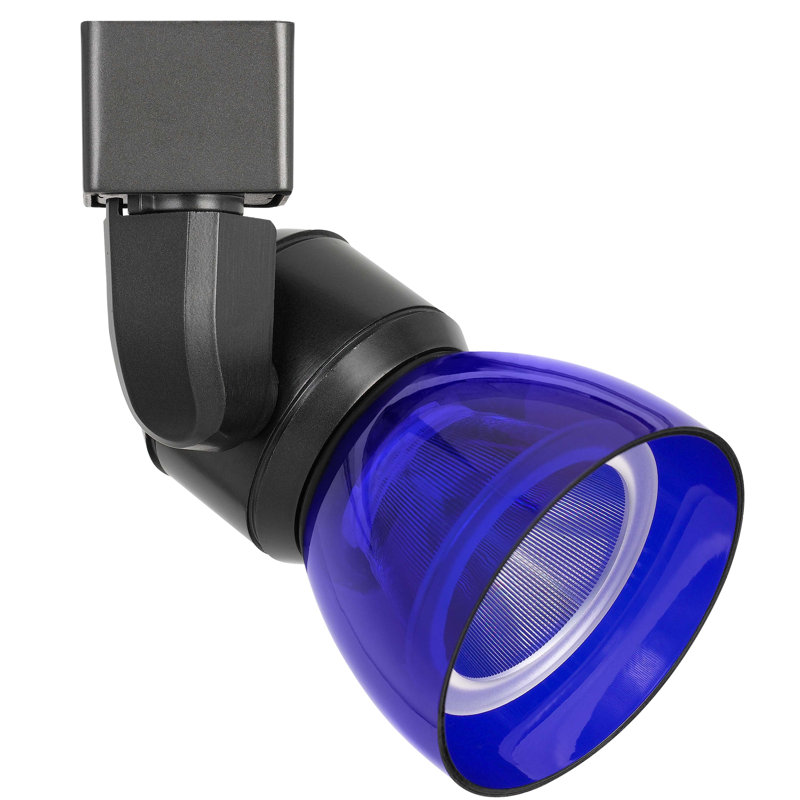 Tête de luminaire de rail del, Bleu clair, Noir