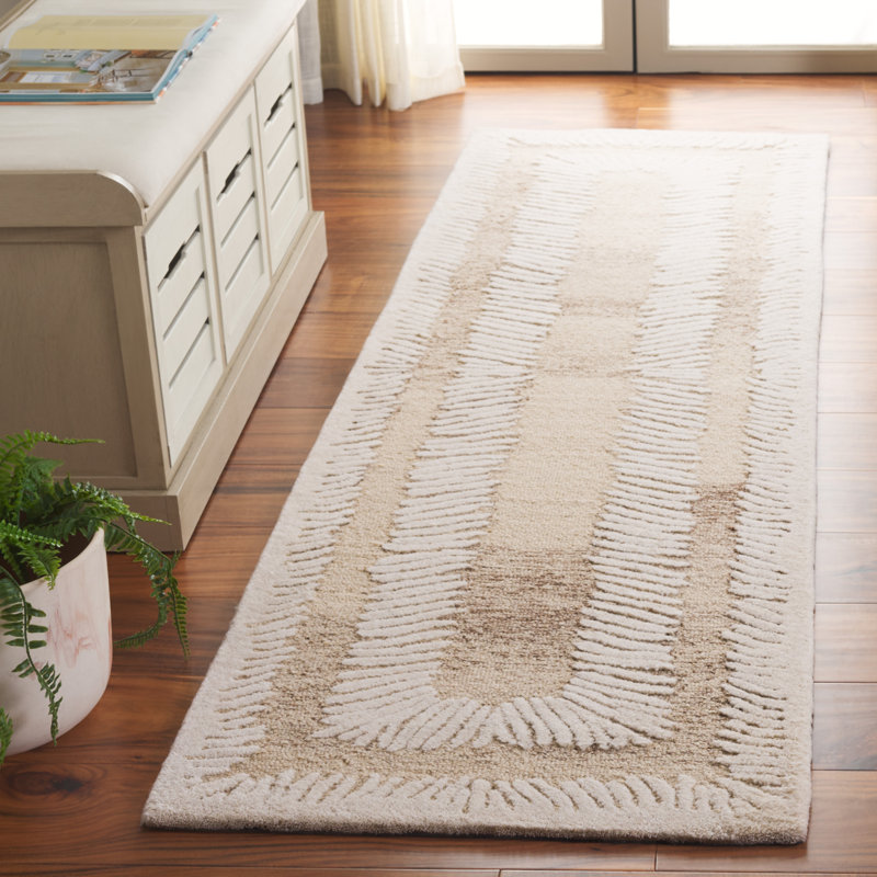Tapis ivoire / brun Ebony 814, Tapis de couloir 2 pi 3 po x 8 pi