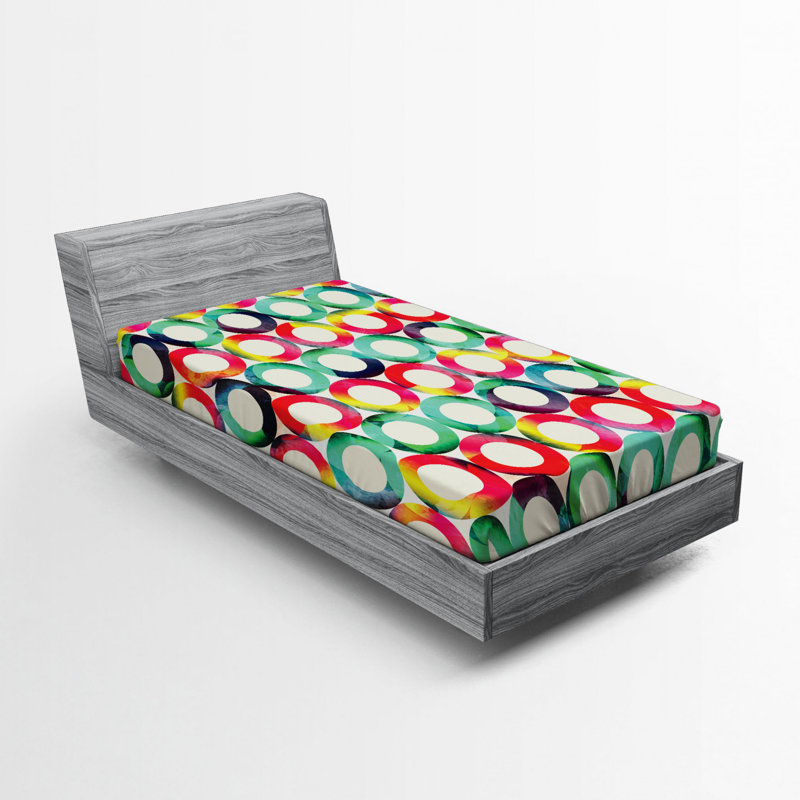 Microfiber Geometric Fitted Sheet, Twin XL Fitted Sheet