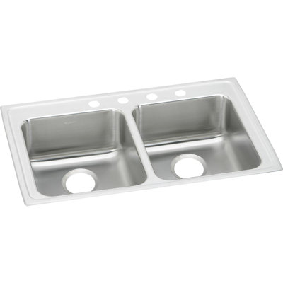 Évier de cuisine à double cuves l 33 po x l 21 po Lustertone
