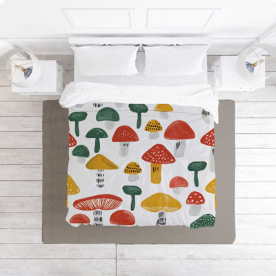 Mushrooms Bedding Nature Bedspread Bohemian Boho