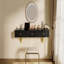 Tablette flottante 47 po avec tiroir, coiffeuse murale polyvalente, bureau, table flottante pour chambre à coucher, salle de bain, coiffeurs, noir et doré