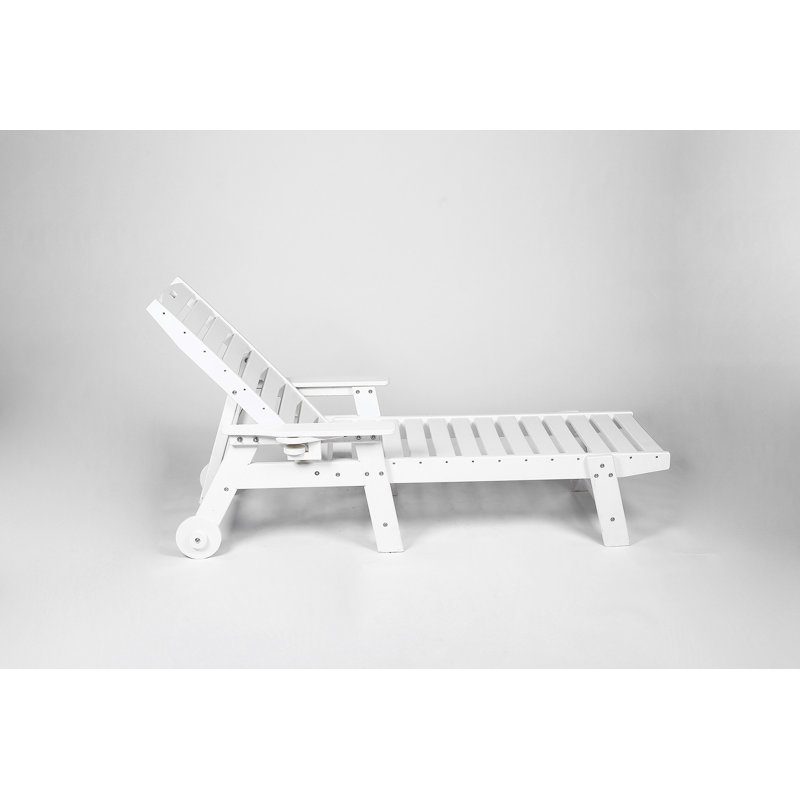 3-Piece Oversized Chaise Lounge Chair Set With Side Table, All Weather Patio Furniture With 5 Positions, Wheels And Cup Holder For Ultimate Outdoor Relaxation