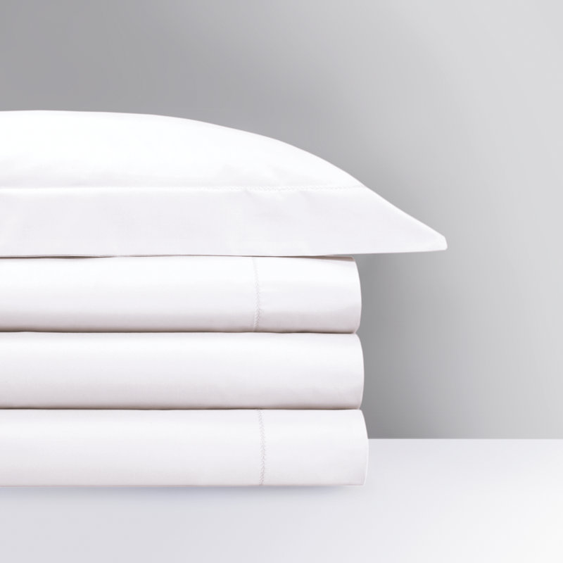 Roma Percale Fitted Sheet, White, Twin Extra Large