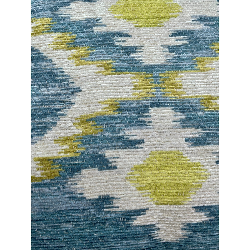 Coussin décoratif turc bleu chartreuse naturel 16 po x 25 po