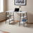 Excel White Finish 4-Shleves Computer Desk with Black Metal Leg, 29.75" H X 47.01" W X 23.55" D