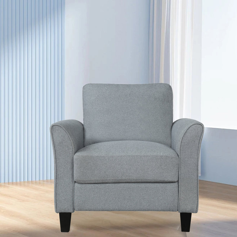 Fauteuil l 32,7 po Jabriya, Mélange de lin gris 