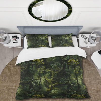 Woodland Camo Forest Retreat Duvet Cover