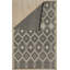 Tapis géométrique contemporain noir en laine fabriqué à la main Luna Kilim-648417077