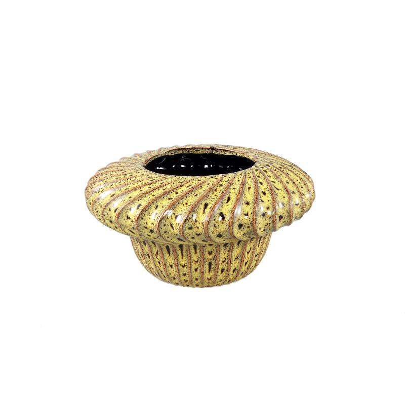Baldwinville Ceramic Pot Planter, 19cm H x 35cm W x 35cm D, Yellow