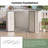 10X8 Feet White Color Outdoor Garden Shed Aluminum Alloy Frame With Hinge Door And Foundation