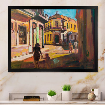 Représentant des touristes qui marchent - reproduction sur toile