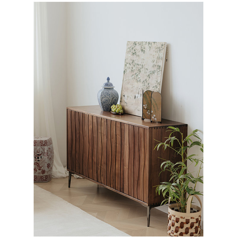 Modern Simple Black Walnut Sideboard