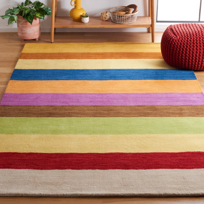 Hossain Hand Loomed Wool Striped Rug