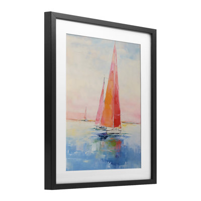Impression sous verre Peachy Sails Impression, conçue par LSR Design Studio
