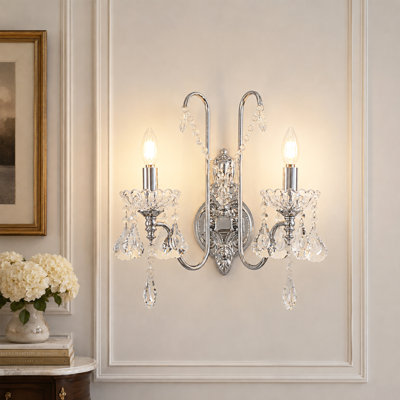 2 - Light Crystal Wall Sconce