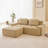 82 Inch Modern L-Shaped Modular Sectional Sofa With Corduroy Fabric, Deep Seating, Movable Ottoman, And Tufted Design For Ultimate Comfort-1195597218