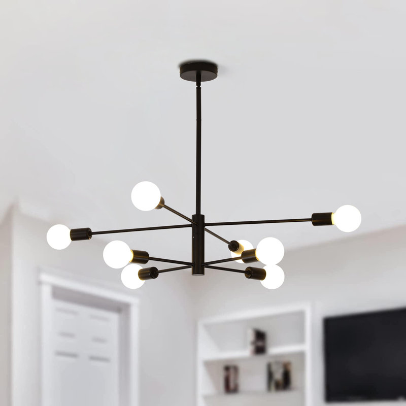 Cobina 8 - Light Sputnik Chandelier, Matte Black