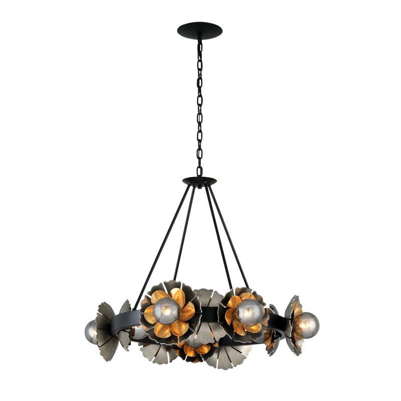Magic Garden 10-Light Unique / Statement Wagon Wheel Chandelier