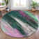 Machine Washable Indoor/Outdoor Xhevrie Green Rug