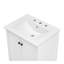 Meuble-lavabo de salle de bain avec lavabo, armoire de meuble-lavabo avec tiroir et portes, bois massif et panneau de fibres à densité moyenne, blanc