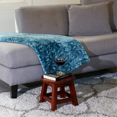 Charmant tabouret de papillons en bois cerisier - Compact et polyvalent pour la décoration intérieure H 10 po x P 11 po cerise élégante, utilisation quotidienne 10 11