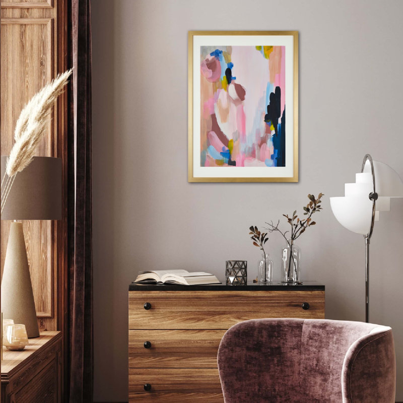 The Poppy - Single Picture Frame Art Prints, Gold, 56cm H x 41cm W x 2cm D