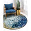 Tapis abstrait bleu / vert / brun Rizer-188467492