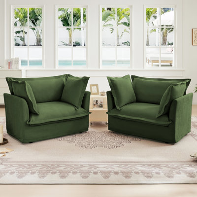Fauteuil en chenille - tissu, 2 chaises en chenille longue durée, spacieuses et fonctionnelles