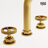 Hart Widespread 3-Hole Bathroom Faucet, 2-Handle High Arc With Round Knob Handles In Matte Brushed Gold-88783410