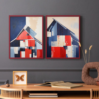 «LANDSCAPES Series CXVII» - Reproduction encadrée de qualité supérieure - prête à être accrochée - aucun clou requis - aucun clou requis