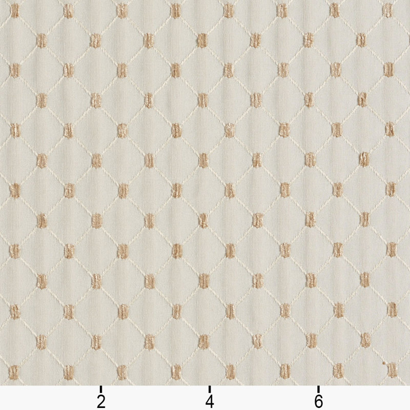 Tissu à losanges Elizabethgrace, Blanc cassé
