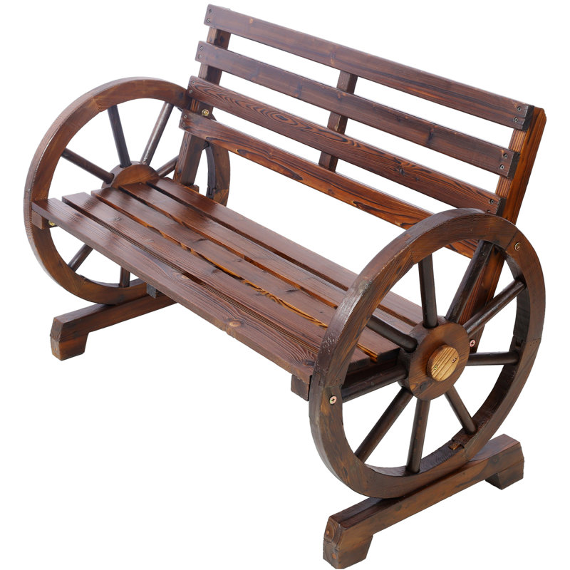 Banc à roulettes en bois 2 personnes