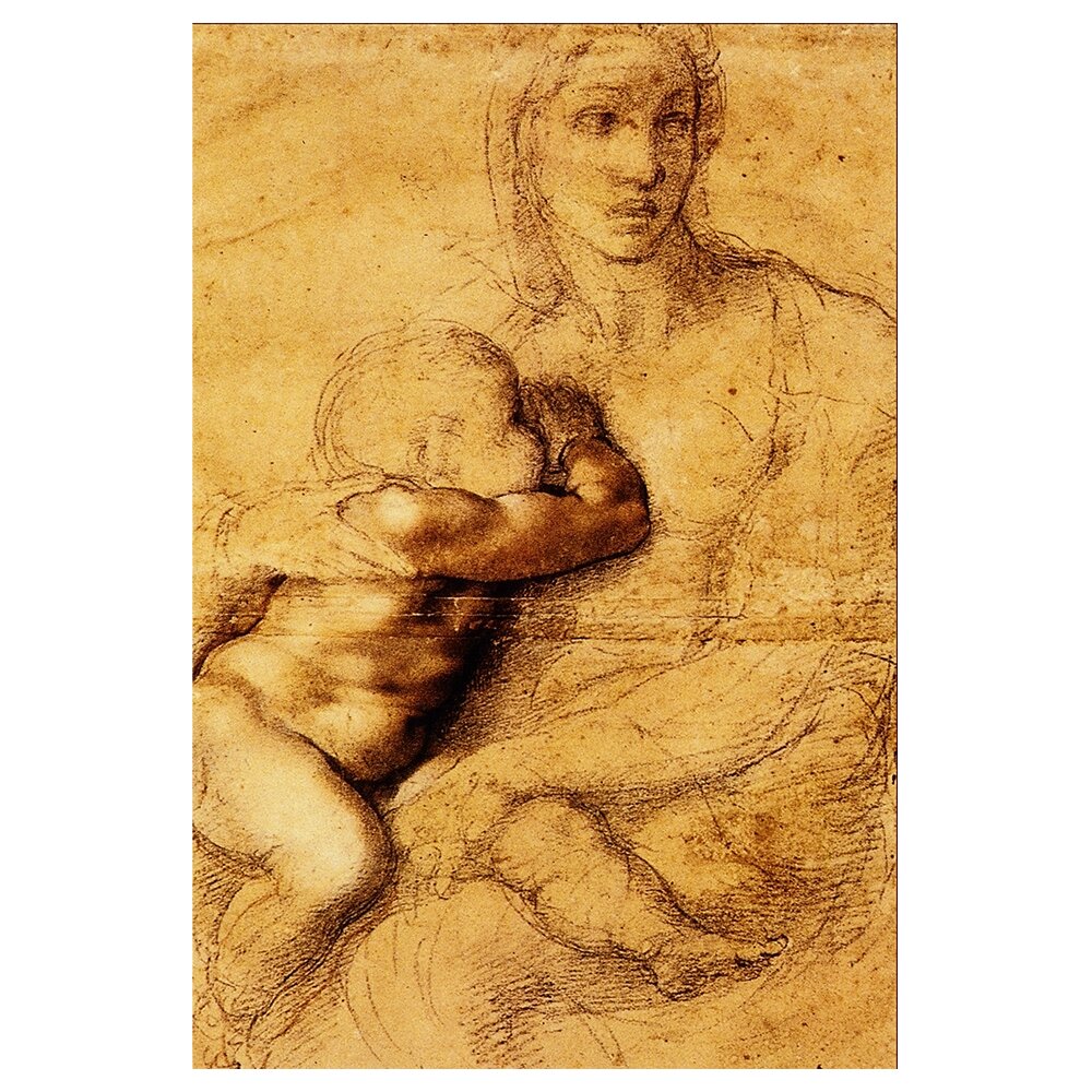 Leinwandbild Madonna And Child von Michelangelo