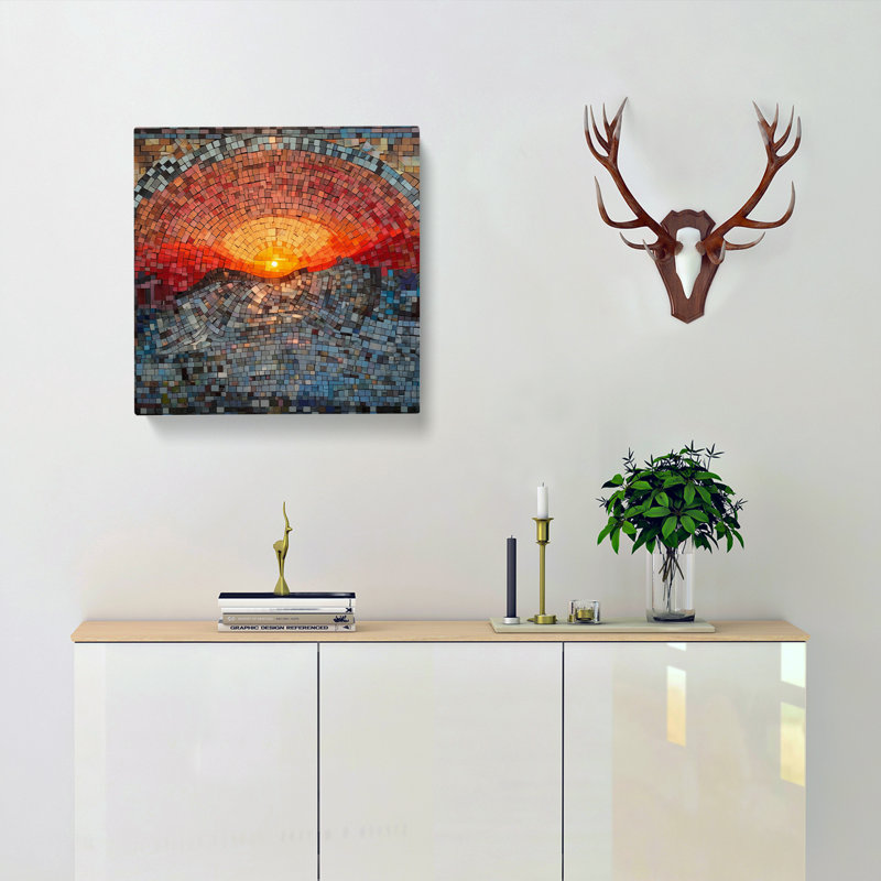 Sunrise Mosaic - Wrapped Canvas, 50cm H x 50cm W x 3cm D