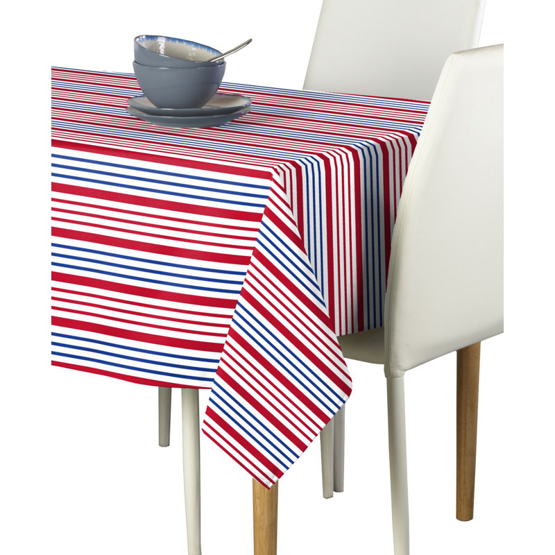 Escalera Multi Stripe Milliken Signature Tablecloth, 84" L x 60" W