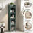 Modern Four-tier Glass Door Cabinet With Iron Frame And Golden Handles-504967210