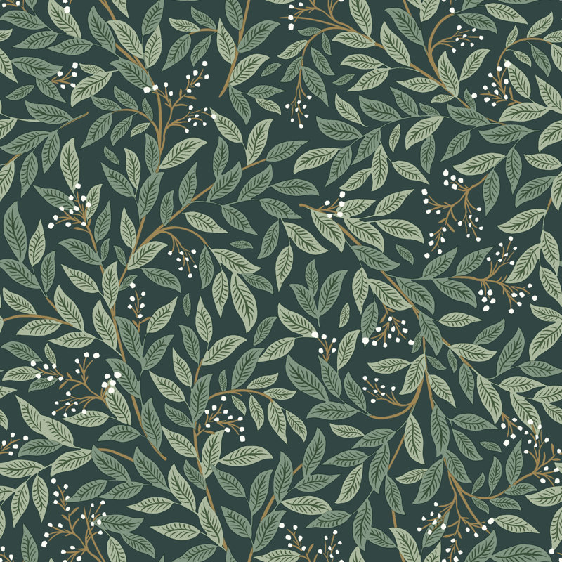 Willowberry 20' L x 20.5" W Peel and Stick Wallpaper Roll, Black