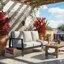 Canapé de patio 75 po 3 places en aluminium toutes saisons