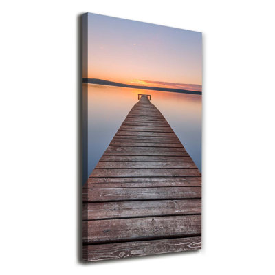 Wooden Pier - Wrapped Canvas Print