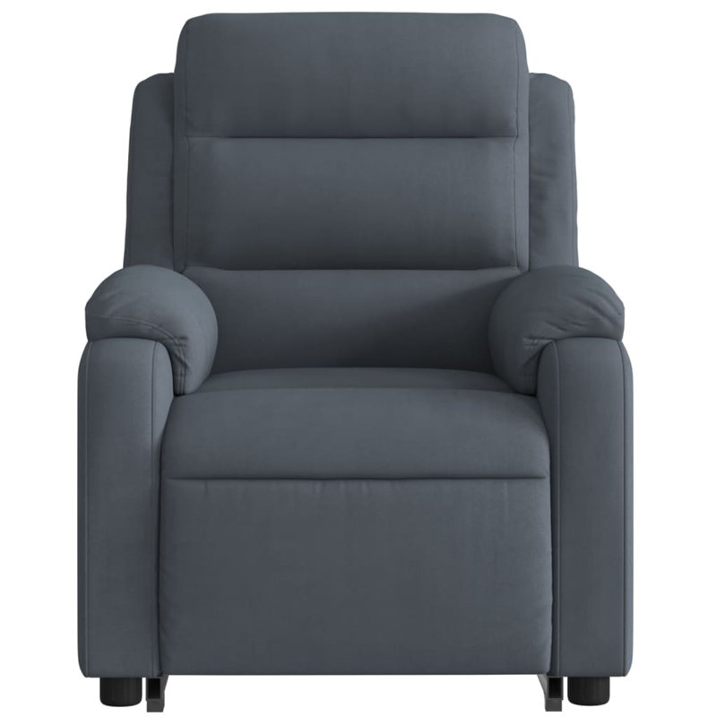 Upholstered Massage Chair, Dark Gray Polyester