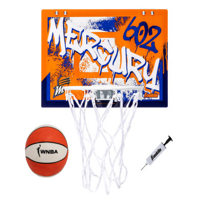Panier de basketball Franklin Mercury de Franklin Sports par WNBA pour enfants - Panier de basketball d'intérieur pour enfants avec mini ballon