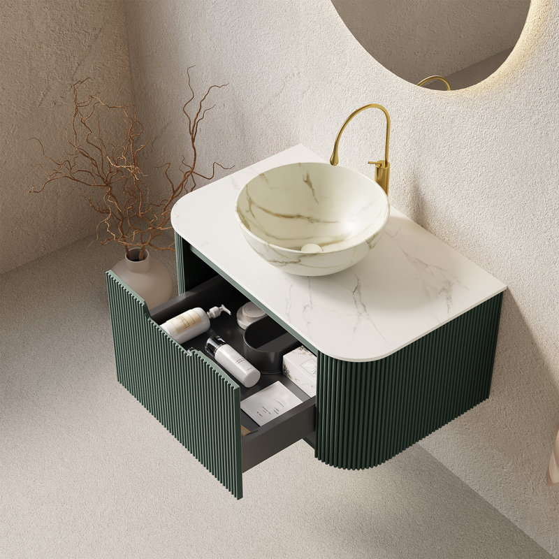 Meuble-lavabo et lavabo de salle de bain, 30" W, White