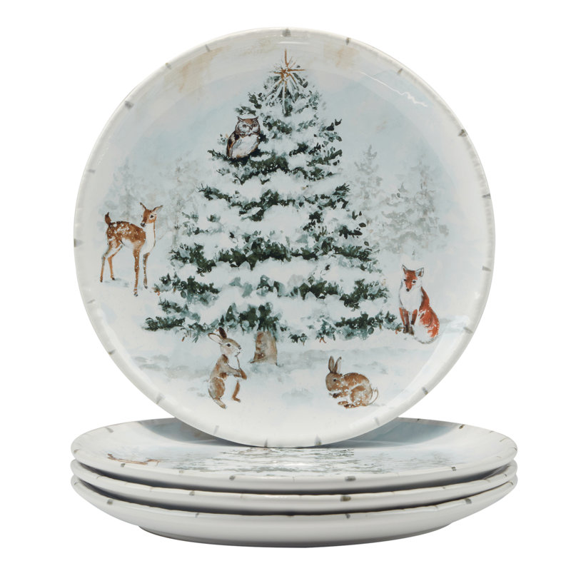 Winter's Frost Set of 4 Dinner Plates