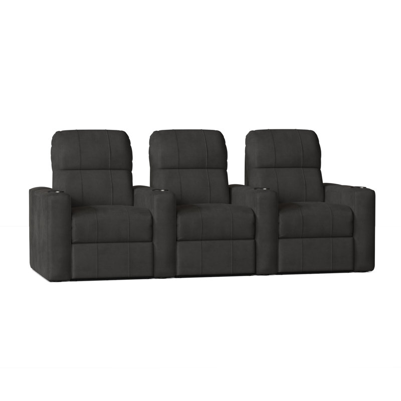 Canapé de cinéma maison 103 po Chrysander, Anthracite Smartsuede, Électrique